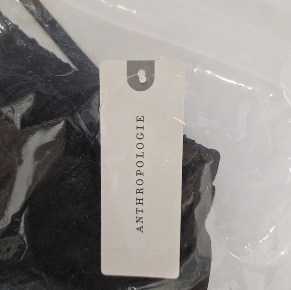 Anthropologie Maeve Silky Chemisette Tie Waist Shorts in Black Size Large NWT - Picture 8 of 9